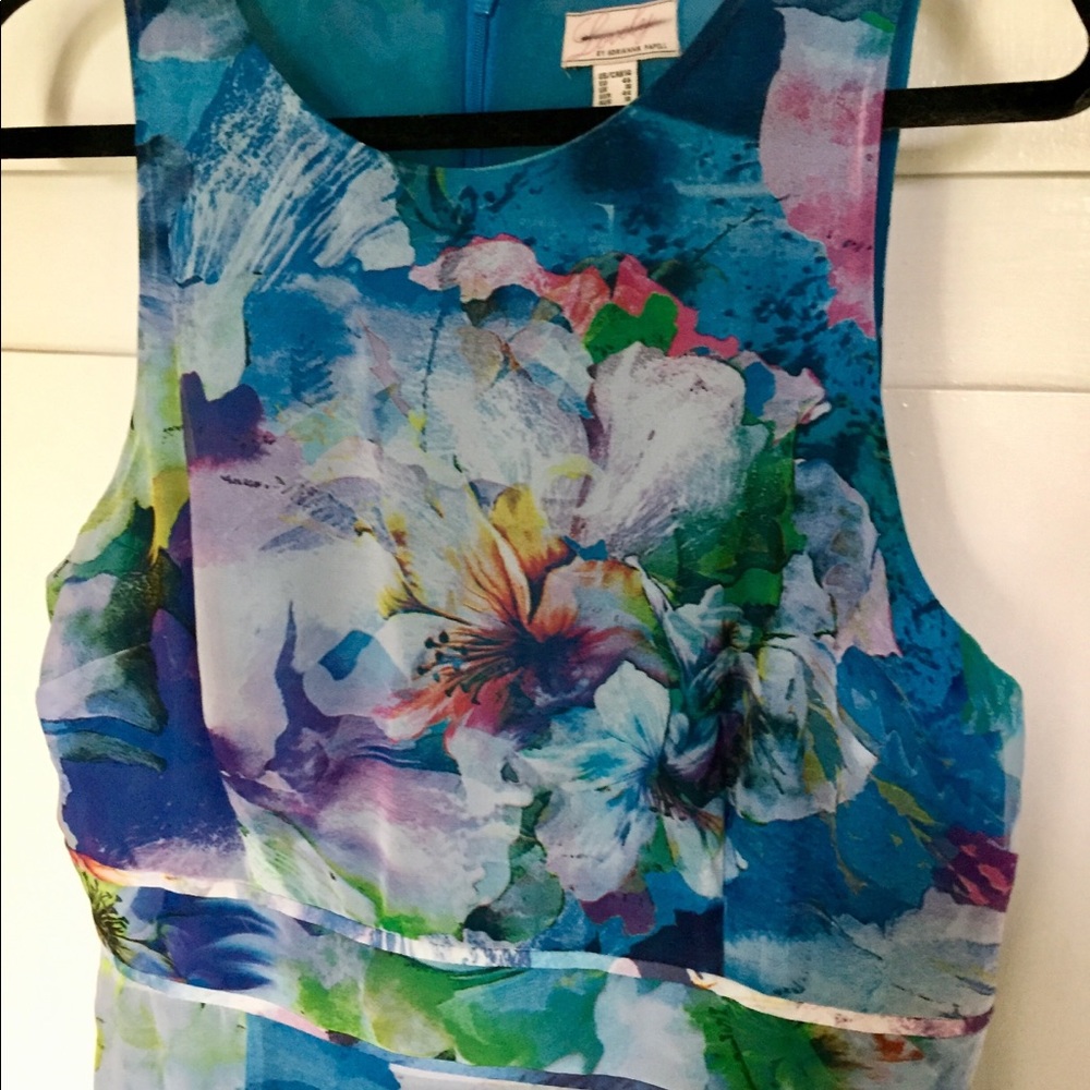Adrianna Papell blue floral dress - Picture 6 of 7